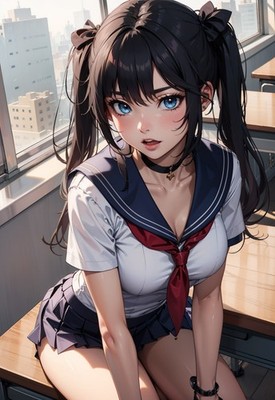 Genshin Impact Mona full artwork waifu anime print #104