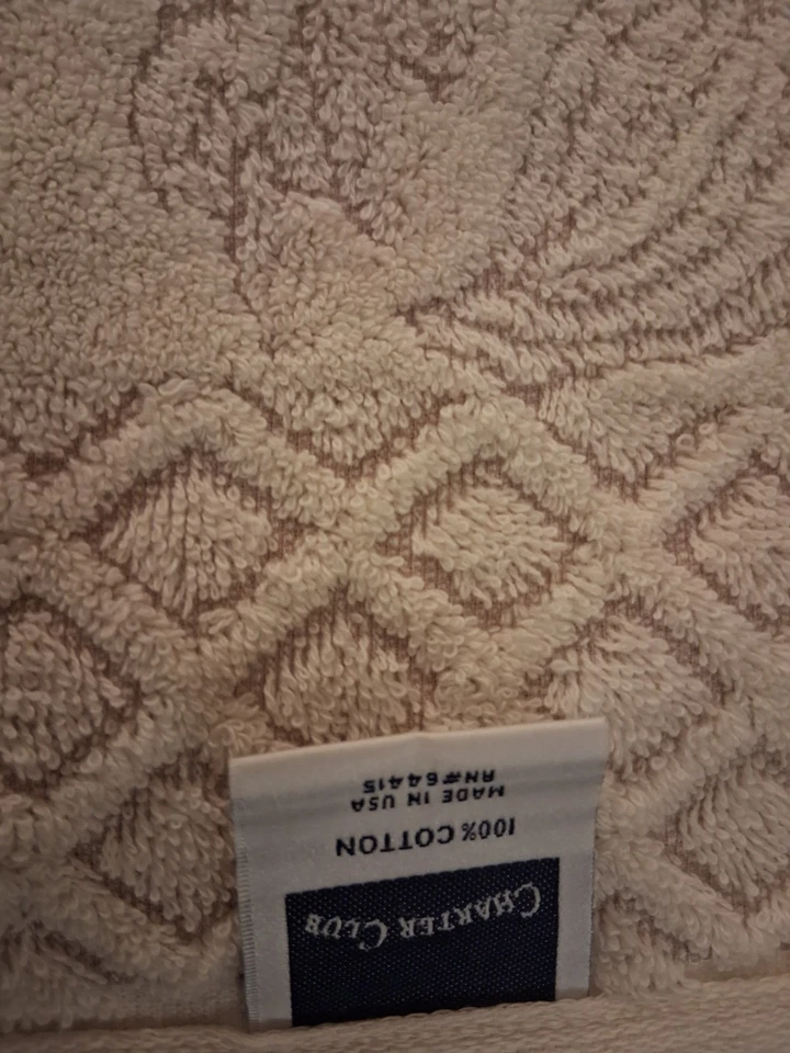 Toalla de baño Charter Club 100 % algodón hecha en EE. UU. NUEVA SIN ETIQUETAS 49" L x 28" W Foto 3 de 4