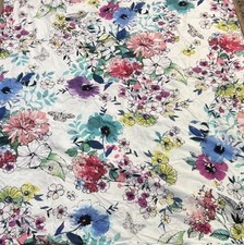 POTTERY BARN Teen Floral Butterfly Duvet Cover 2 Pillowcases 100 Cotton FULL