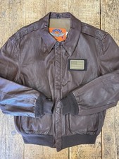 Cooper Type A2 Flight Jacket Made USA Leather Tg 42 Army Air Forces Brown 80’s