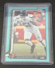 Will Anderson Jr Teal Refractor /299 2025 Topps Chrome NFL Football Texans 