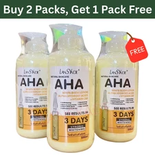 AHA Strong Brightening Body Cream Hydroxy Acid Vitamin C Whitening 500ml  3 pack