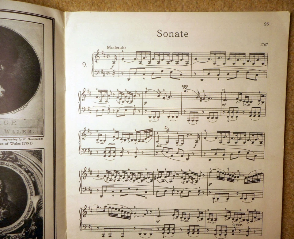 HAYDN - Sonata No 9 in D Major: 13pgs Edition Peters No 7025 Piano Sheet Music - Image 2 of 3