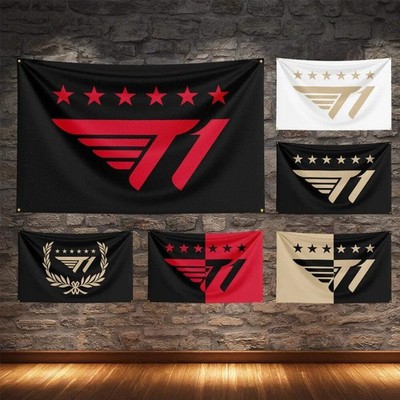 SKT T1 Esports Flagge Polyester Digitaldruck LoL Gaming Banner für Dekoration