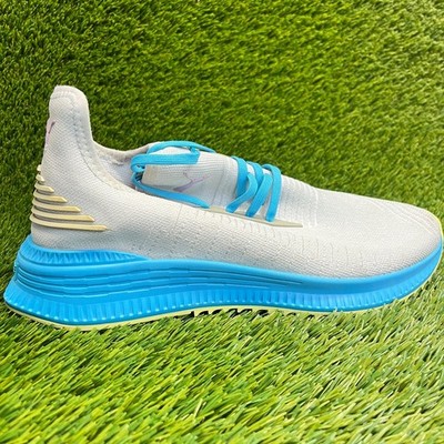 Puma Avid Evoknit Men Size 9.5 Gray Blue Athletic Running Walking Shoes Sneakers