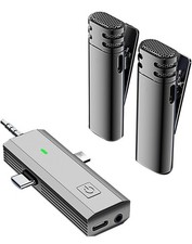 3 In 1 Wireless Lavalier Microphone For Smart Phone /Camera Plug-play Microphone