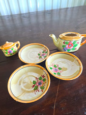Japan Porcelain Dollhouse Tea Set 6 Pieces As Is