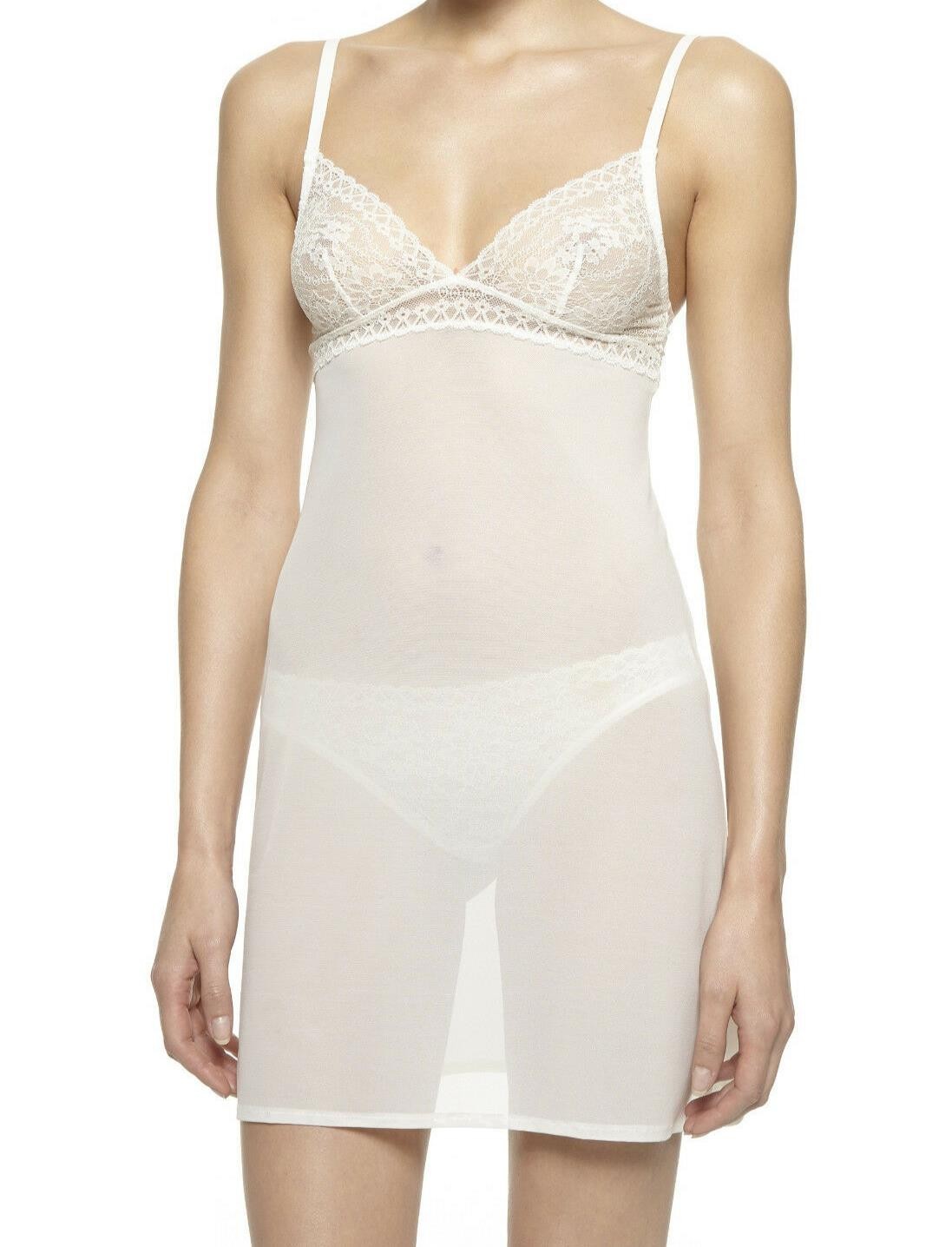 La Perla Studio Rosa XS Short Gown Chemise Slip Ivory
