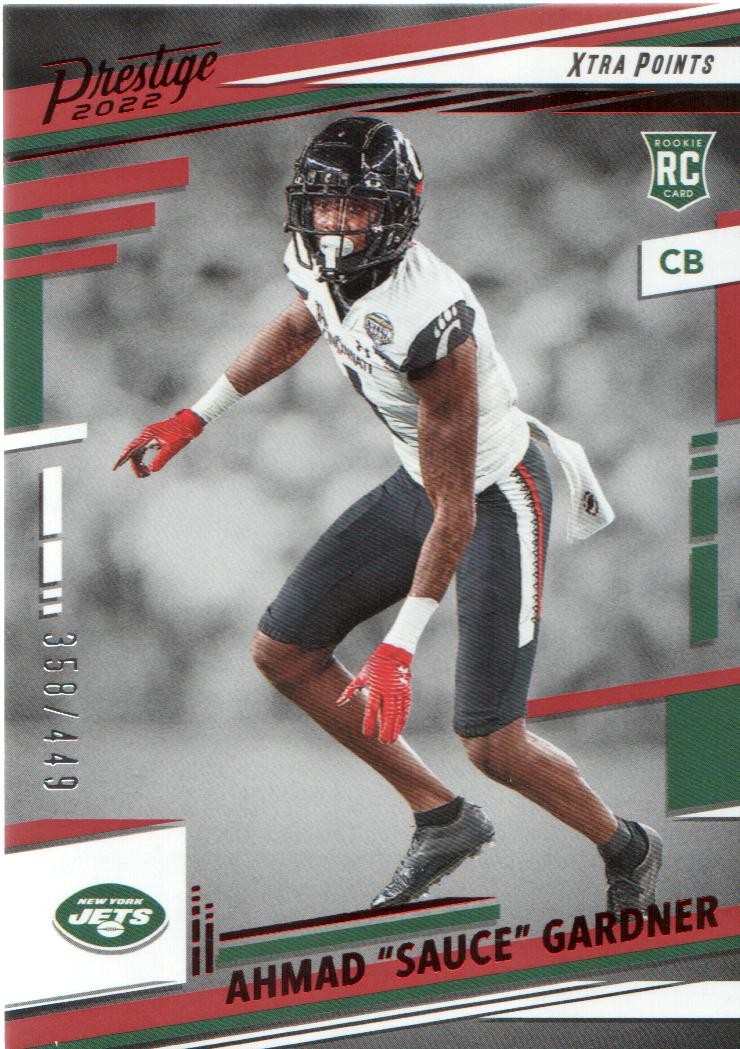 2022 Panini Prestige Football Card Xtra Points Red #378 Ahmad Gardner /449