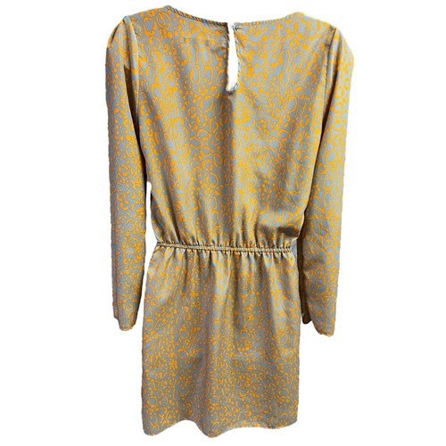 Gianni Bini Dress S Orange Grey Leopard Print Tiered Pleated Lightweight Boho - Bild 5 von 13