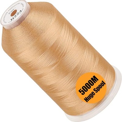  - Single Huge Spool 5000M Each Polyester Embroidery Machine Thread Bamboo-N224