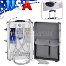 Portable Dental Delivery Unit Cart Air Compressor Adjustable &Powerful Suction