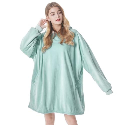 Oversized Wearable Blanket Hoodie, Blanket Sweatshirt for Adults Women Men - Picture 2 of 7