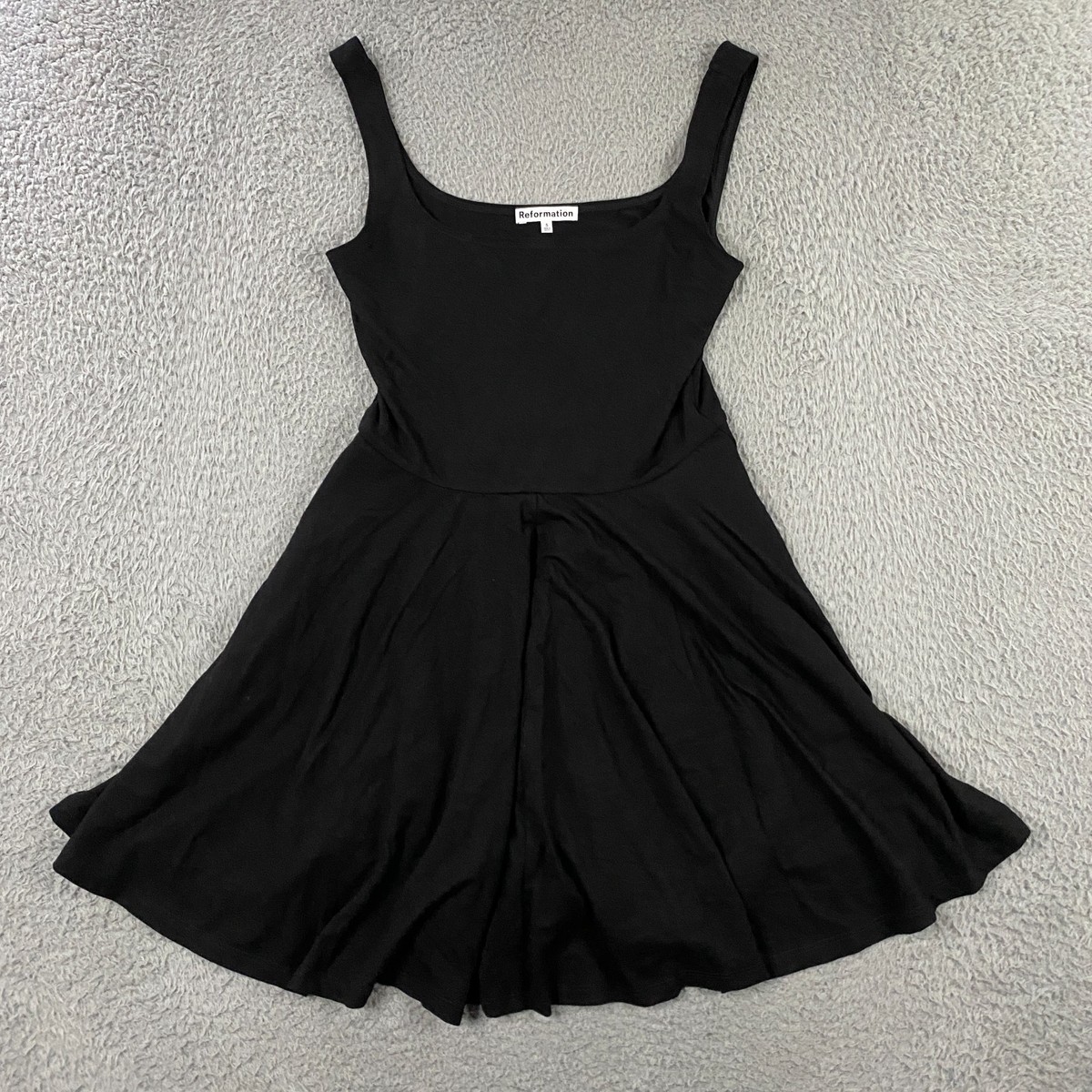 Reformation Dakota Knit Dress size Small Stretch Jersey Black Cocktail LBD  NEW | eBay