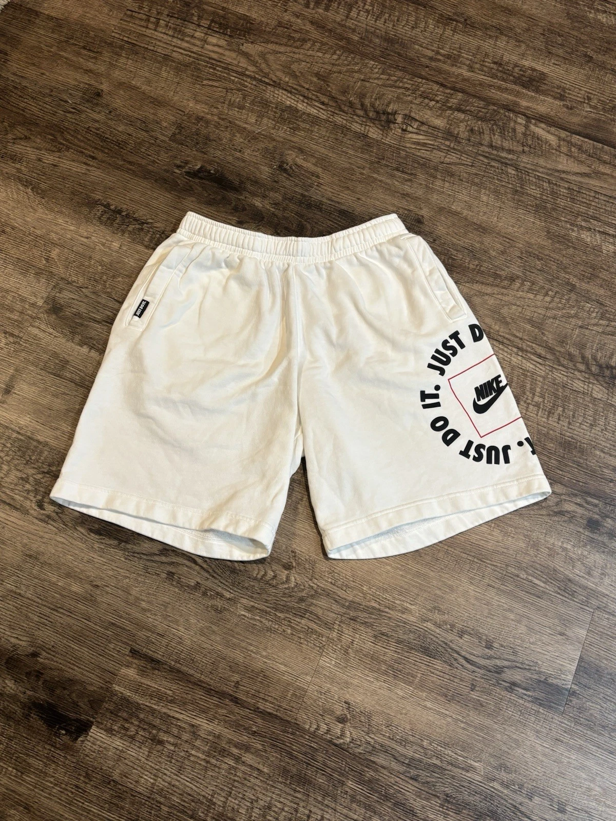 Nike Sportswear Mens Just Do It JDI Shorts Size Large White DA0182
