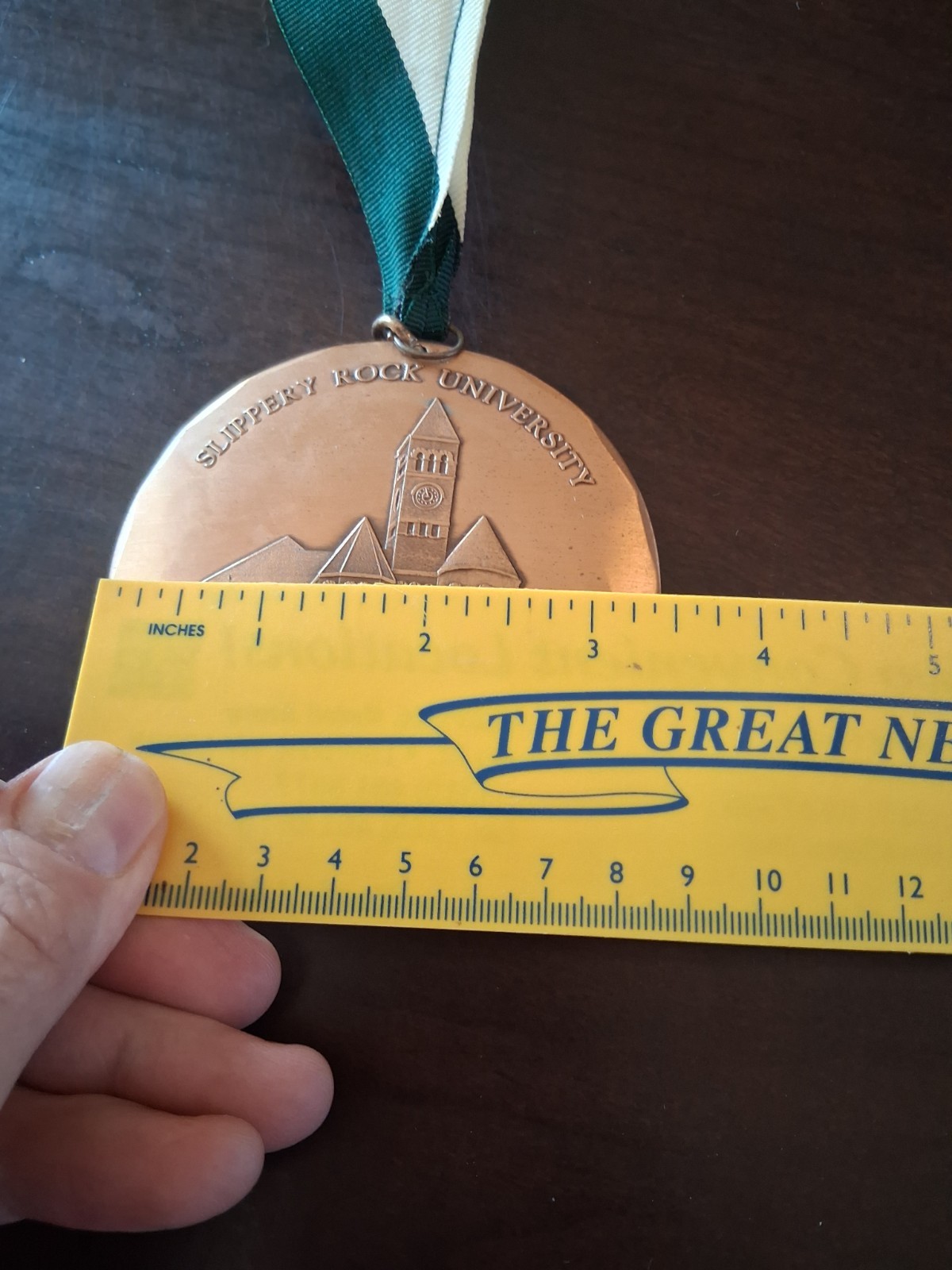 SLIPPERY ROCK PA UNIVERSITY 25 YEAR SERVICE MEDAL, BRONZE, WENDELL AUGUST FORGE