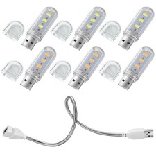 OSALADI 5 Pcs LED Night Light USB Laptop Keyboard Lamp Night Reading Light