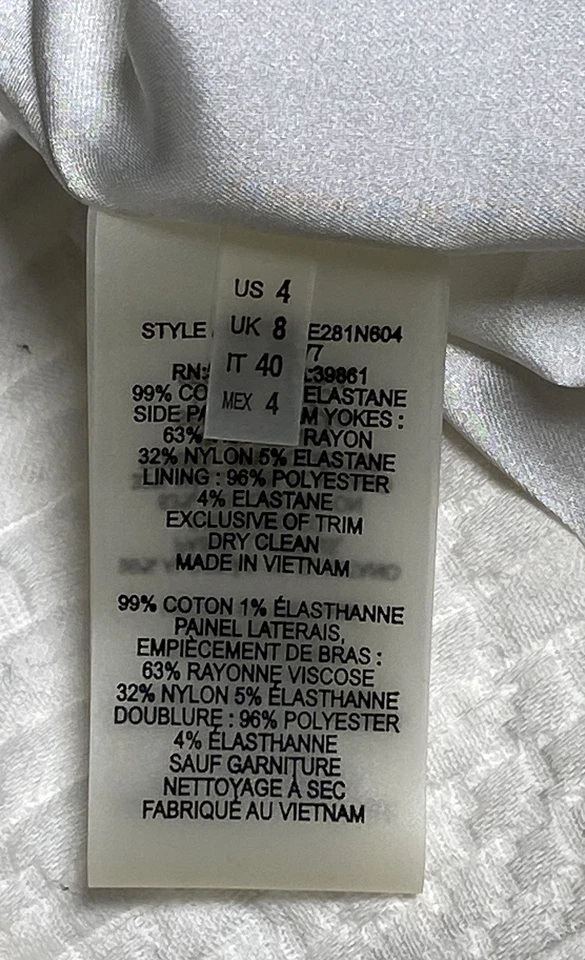 Vestido blanco Elie Tahari - talla 4 Foto 4 de 4