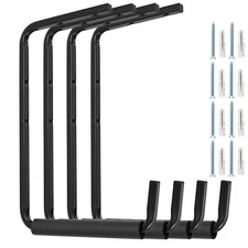 Utility Ceiling Ladder Hooks, Overhead Garage Storage Rack, Wall Mounted Hang...