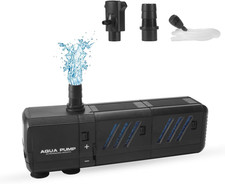 Aquarium Filter, 8W Turtle Tank Filter with 2 Sponge Filtration, 200 GPH Adjust