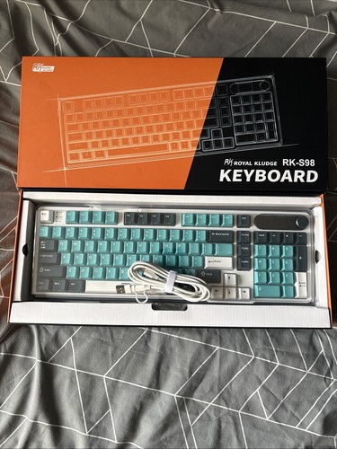 Royal Kludge RK-S98 Keyboard - Turquoise Green - Opened Never Used UK