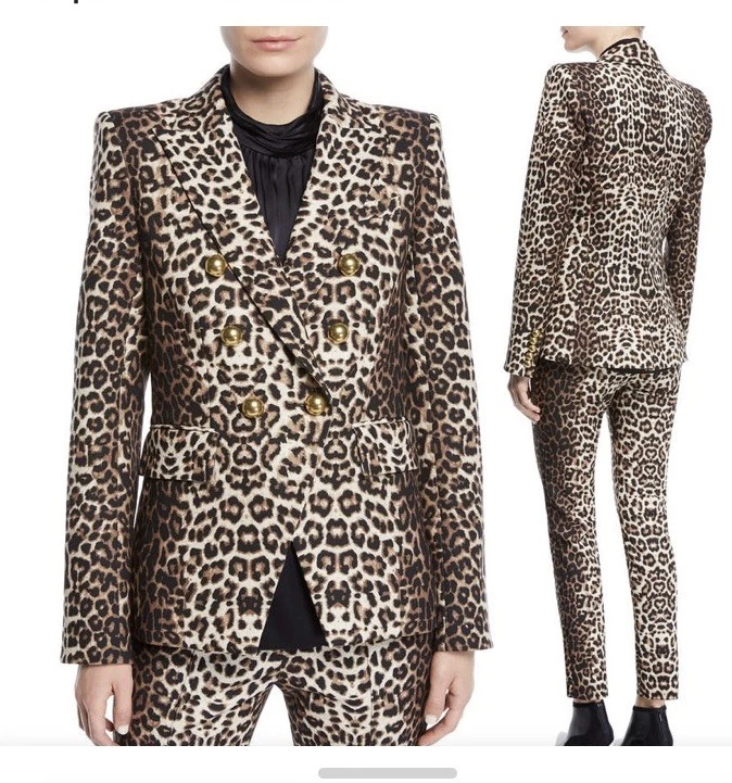 Sold Out Veronica Beard Leopard Print Miller Dickey Jacket 00 NWT $650 - Image 3 of 4