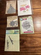 Lot 5 Gina Marie And Other Dies- Lotus, Lady, Ship Wheel, Halloween, Smile, Love