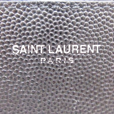 Auth SAINT LAURENT PARIS - 375946 Black Leather Card Case | eBay