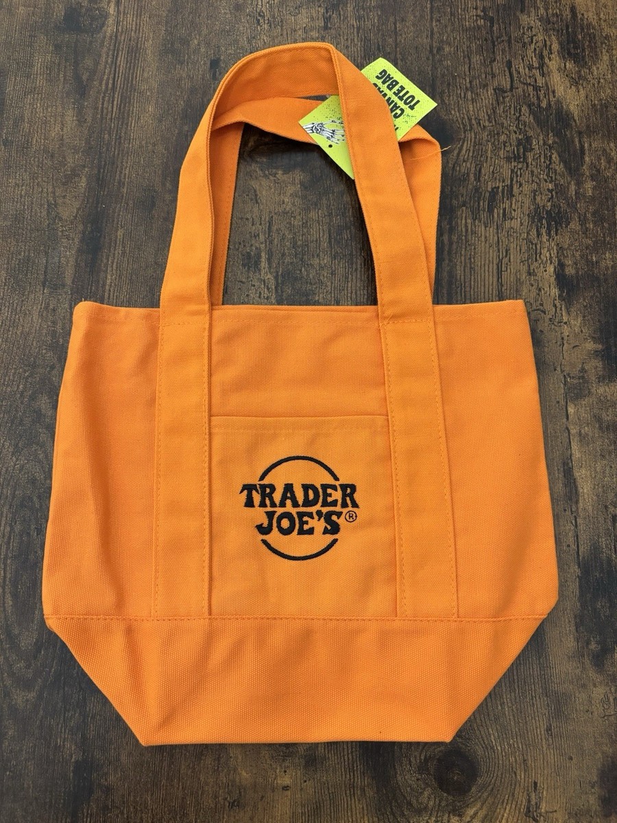👻NEW Trader Joe's Mini Halloween Tote Bag (Orange) 🎃 SHIPS TODAY