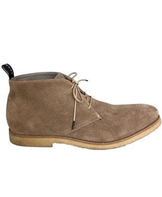 All Saints Luke Suede Desert Chukka Boots Lace Up in Taupe Men's