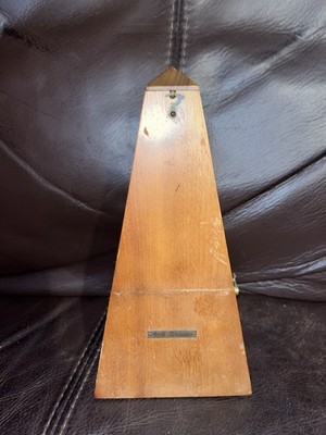 Vintage Seth Thomas #7 5108 Wooden Metronome 8'' Tall Wind Up Works RARE