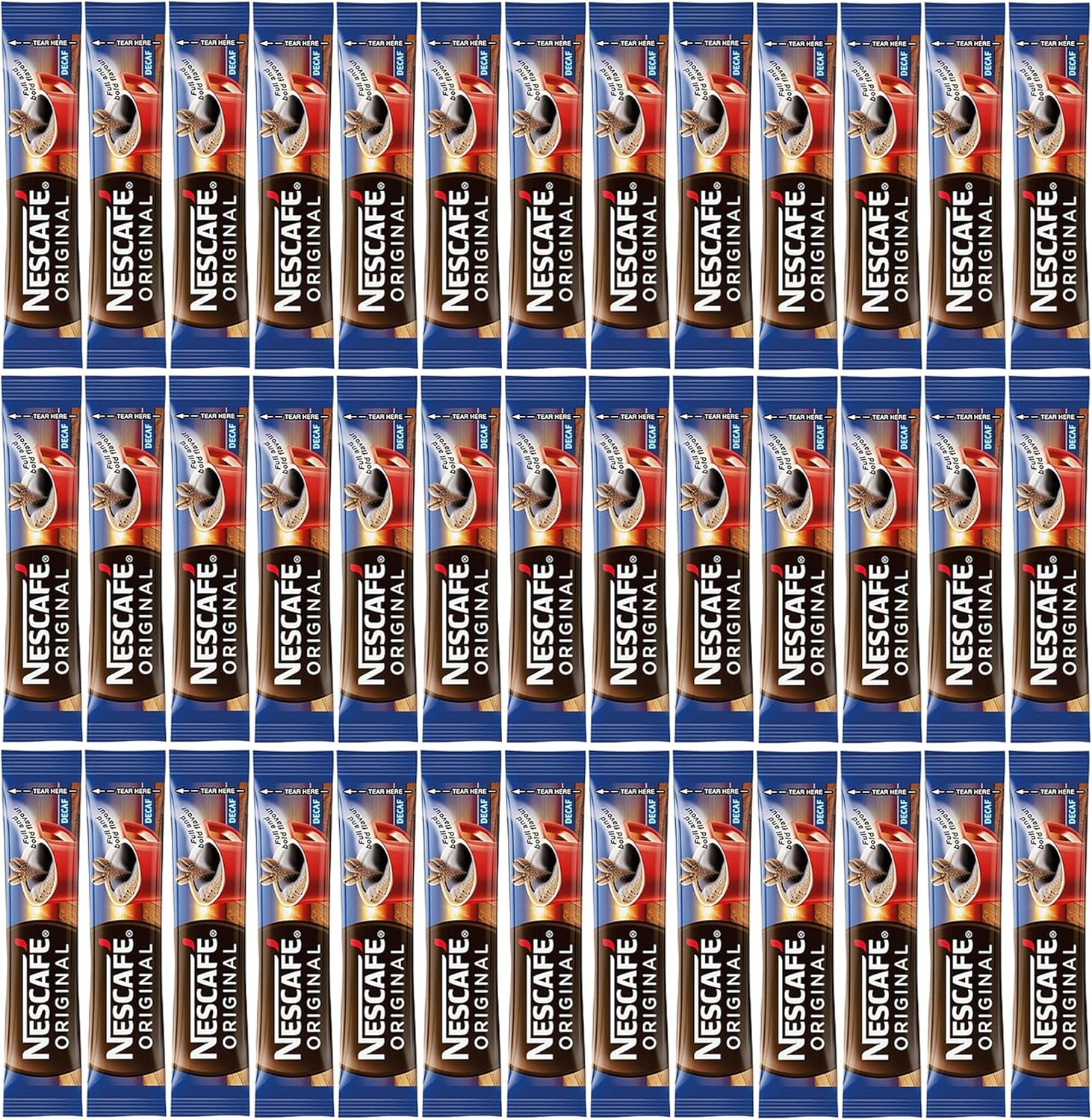 Nescafe Original Decaf Individual One Cup Instant Coffee Sachets X 50 1.2G Stick