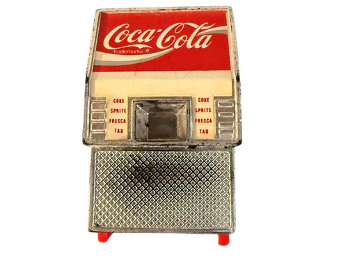 Vintage Buddy L Kunststoff Coca Cola Automat 7 Kisten 12 grüne Flaschen Posten - Bild 3 von 6