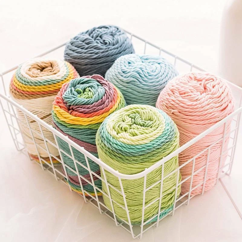 Yarn Rainbow Milk Soft Knitting Wool Hand 5ply 100g Cotton Thick Crochet DIY HOT - Image 4 of 4