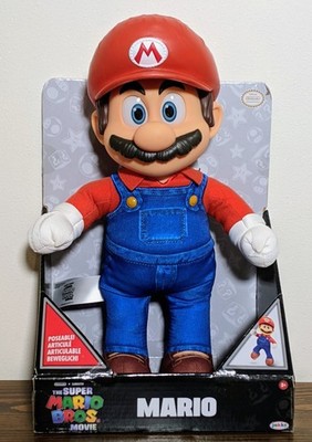 The Super Mario Bros Movie Mario 14  2023 Poseable Plush Figure *NEW*