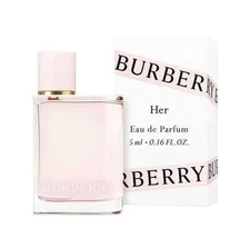 BURBERRY HER For Women Perfume 0.16 oz ~ 5 ml Mini Eau De Parfum Splash NIB
