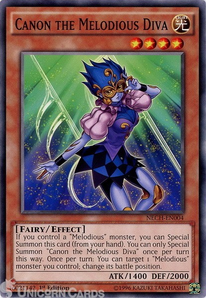 NECH-EN004 Canon the Melodious Diva Common 1st Edition Mint Yu-Gi-Oh! Card