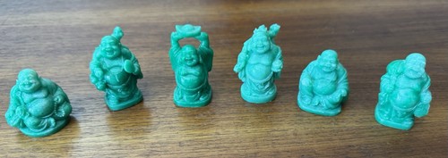 Feng Shui Good Luck Buddhas Green Faux Jade