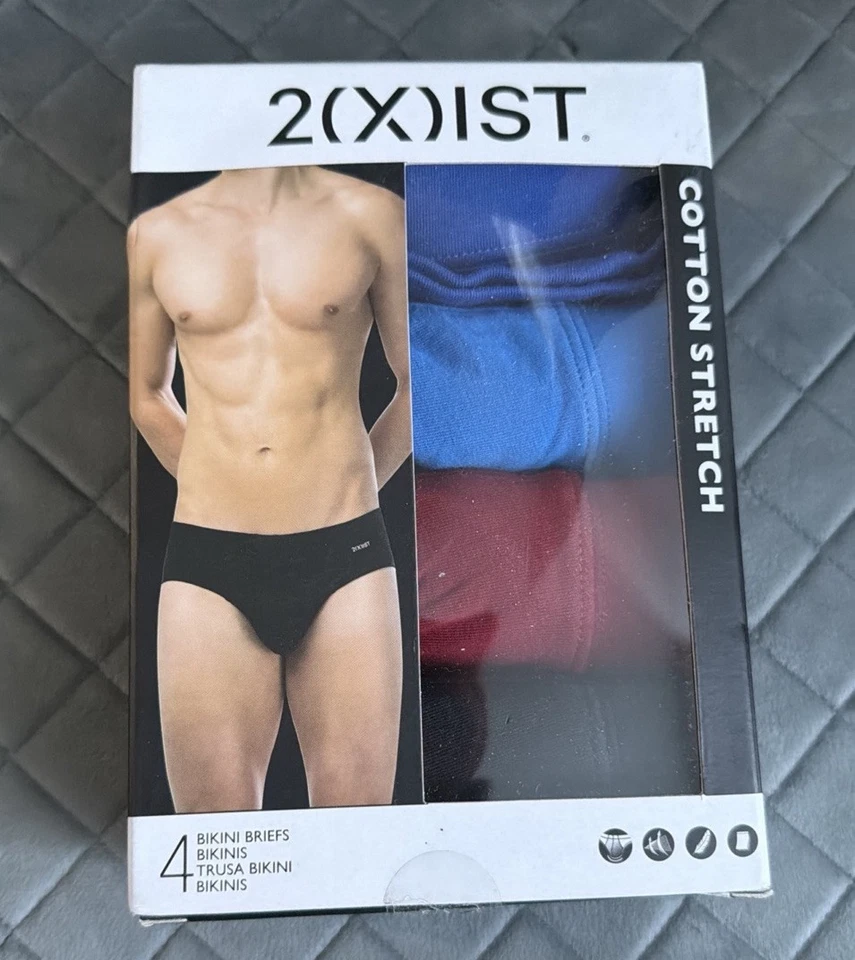 Paquete de 3 calzoncillos boxer 2xist Essential de algodón elástico ropa interior para hombre talla M Foto 4 de 4