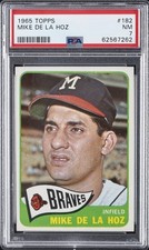 1965 TOPPS #182 MIKE DE LA HOZ PSA 7