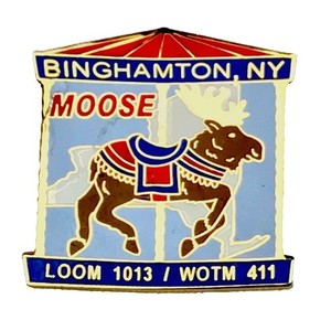 Loyal Order Moose LOOM 1013 Binghamton NY Lodge Fraternity Pin Collectible