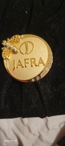 JAFRA Beauty Brooch Award  Bumble Bee National Vintage Gold Tone Rhinestones