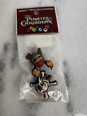 Disney Pirates of The Caribbean Jibbitz Shoe Charm Croc Set Of 2 NEW