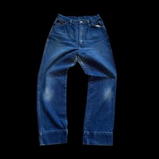 70's Wrangler High Waisted Straight Leg Jeans Talon Zipper Made in USA 12 28x29
