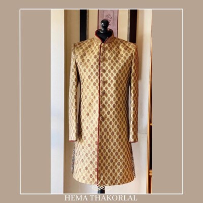 Indischer Sherwani für Herren, Indianeroutfit, Bräutigamkleidung - Größe 40