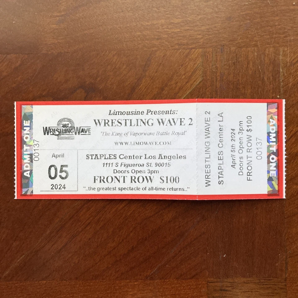 NEW Limousine Wrestling Wave GOLD Cassette Tape #6/100 Vaporwave WWE AEW WCW - Image 3 of 4