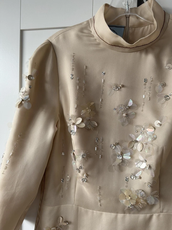 Prada Spring 2017 Runway Archive Embellished Sequin Beaded Dress G2U - Image 3 of 4