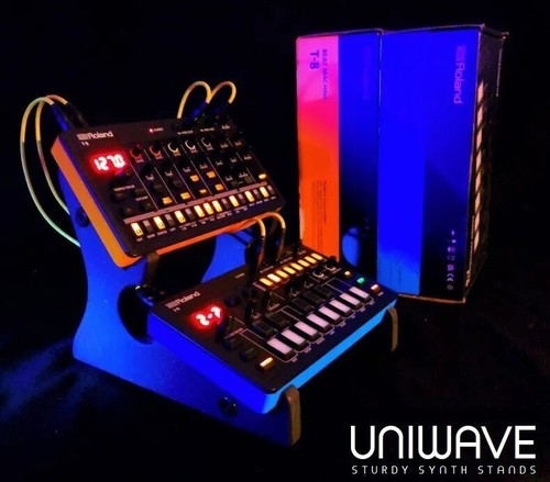 UNIWAVE Roland Aira Compact T8 J6 E4 S1 VALCHROMAT Dual Cradle Stand - Afbeelding 1 van 5