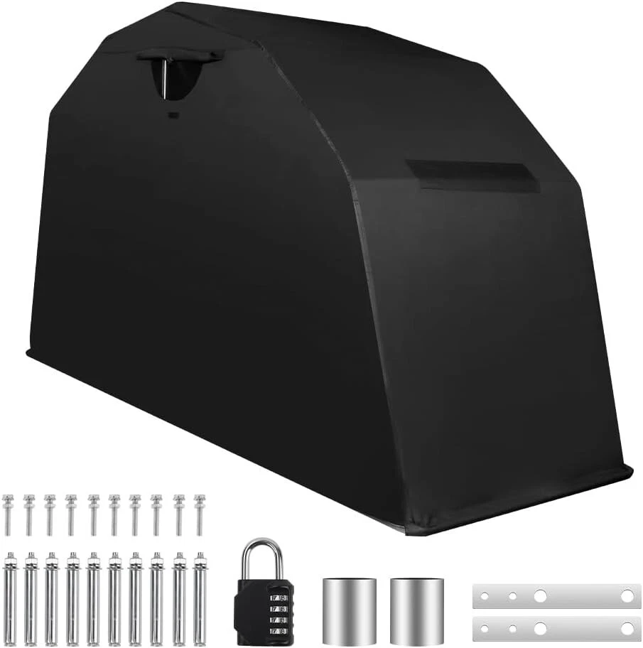 Motorcycle Covers Waterproof Outdoor Storage Sheds 136"x54" x75" Heavy Duty - Image 2 of 4