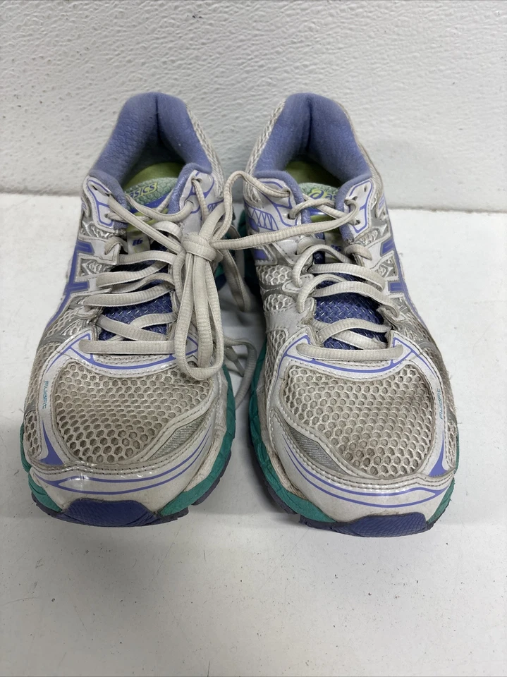 Asics Gel Nimbus 16 Passeggio Corsa Scarpe Bianco/Pervinca / Mint Misura 7 #AA3 - Immagine 3 di 4